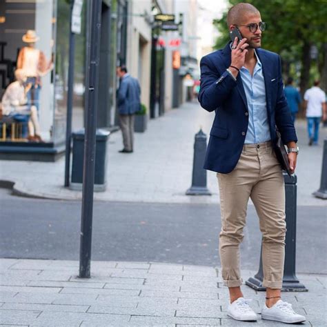 white chinos with trainers